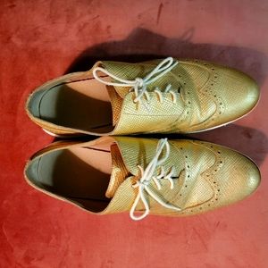 Cole Haan Women's Oxfords Gold 10.5